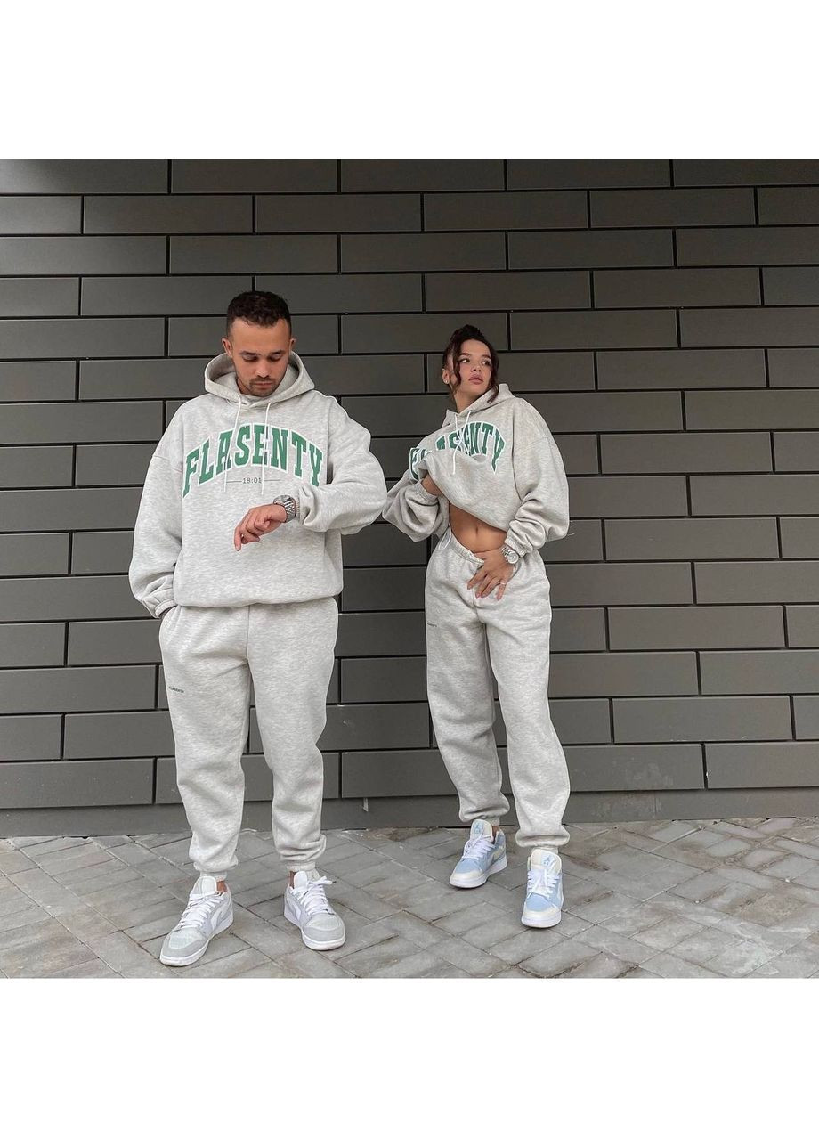 Стильный костюм спортивный утепленный мужской/женский No Brand (362411266)