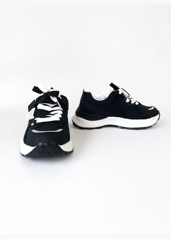 Черно-белые детские кроссовки 32 г 19.3 см черно-белый артикул к184 Jong Golf