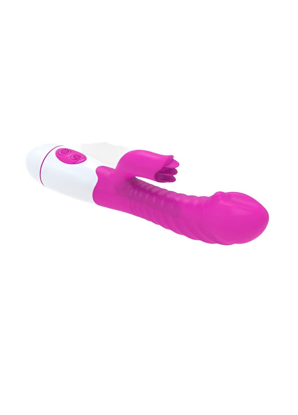 Ребристий вібратор - кролик для подвійної стимуляції (рожевий, USB) We Love (284278505)