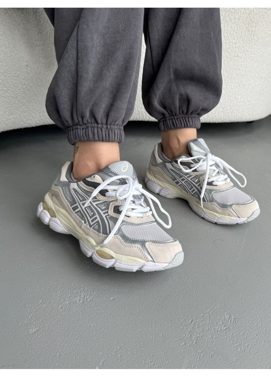 КРОССОВКИ ЖЕНСКИЕ ASICS GEL-NYC BEIGE / GREY АСИКС ГЕЛЬ НЮК No Brand серые демисезоны (368867999)