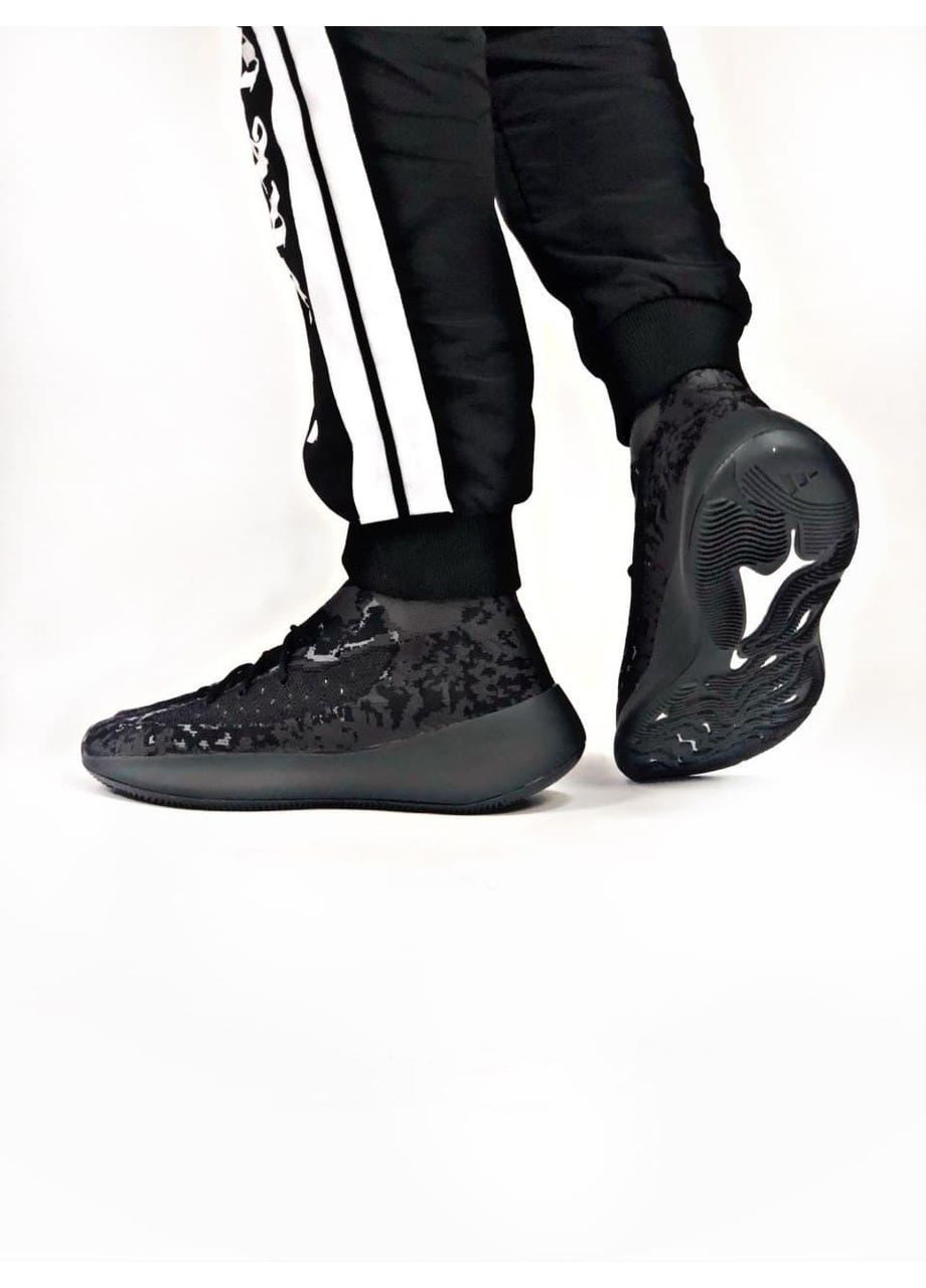 Черные демисезонные кроссовки мужские adidas yeezy boost 380 alien black адидас изи буст No Brand