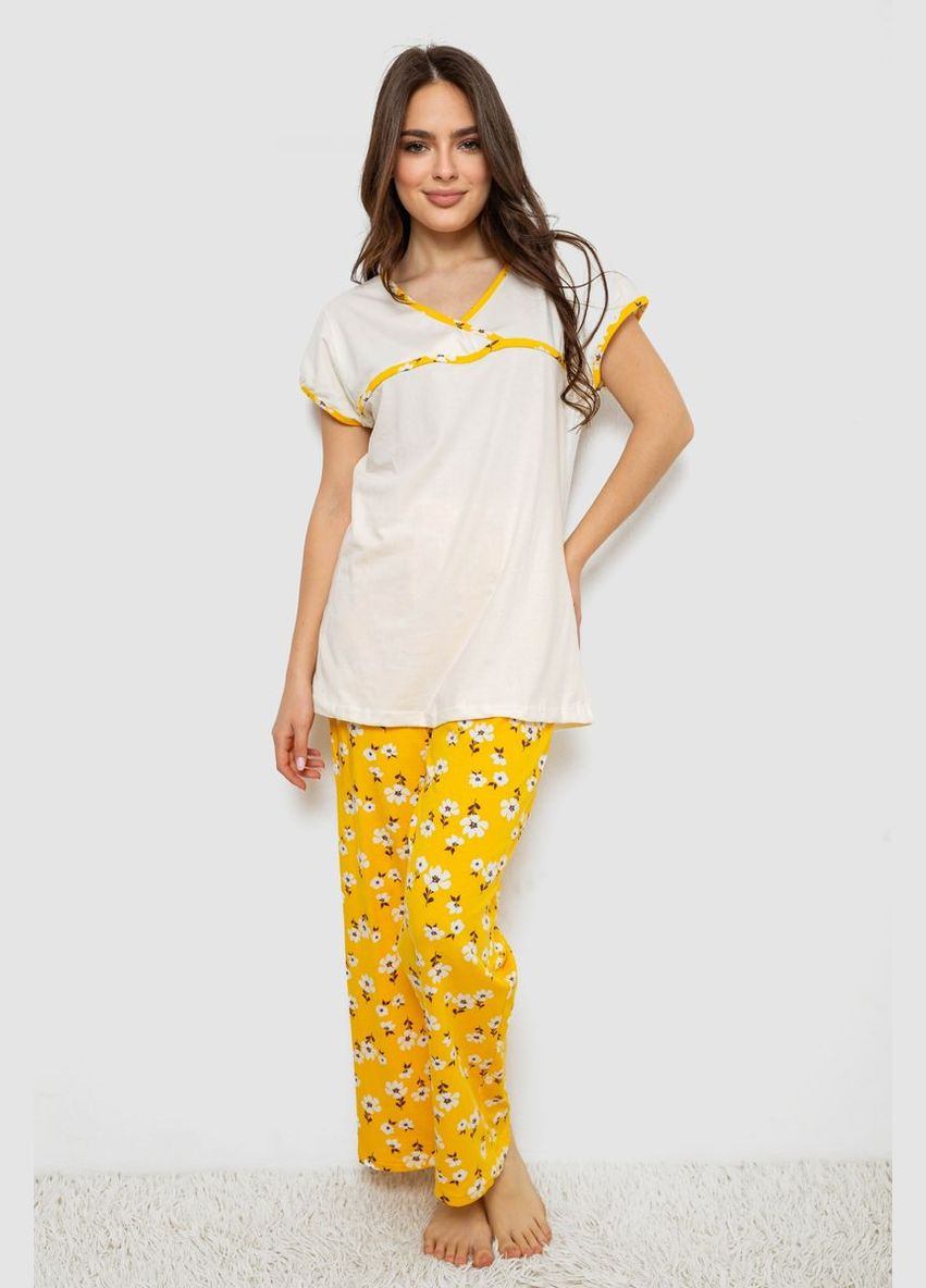 Молочная пижама женская с принтом Andi 243R1600-002