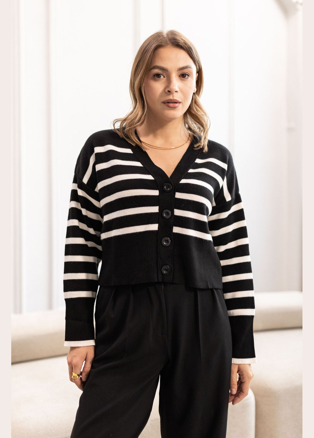 Кардиган в білу смужку Twice (302390888)