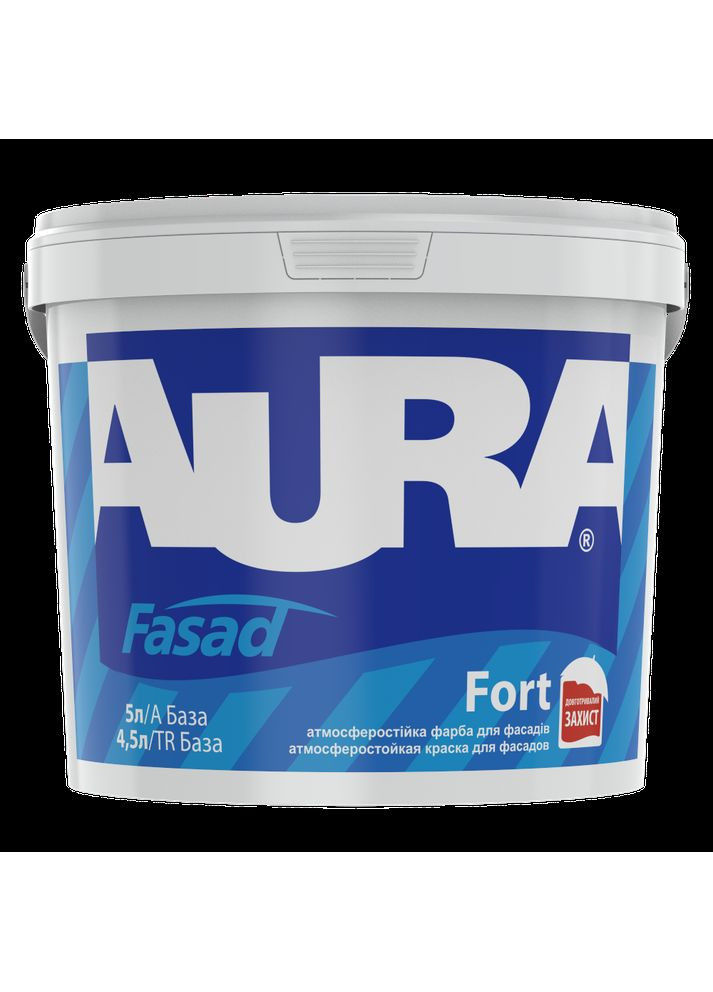 Фарба Fasad Fort матова акрилова модифікована силіконом для фасадів 5 л AURA (354298943)