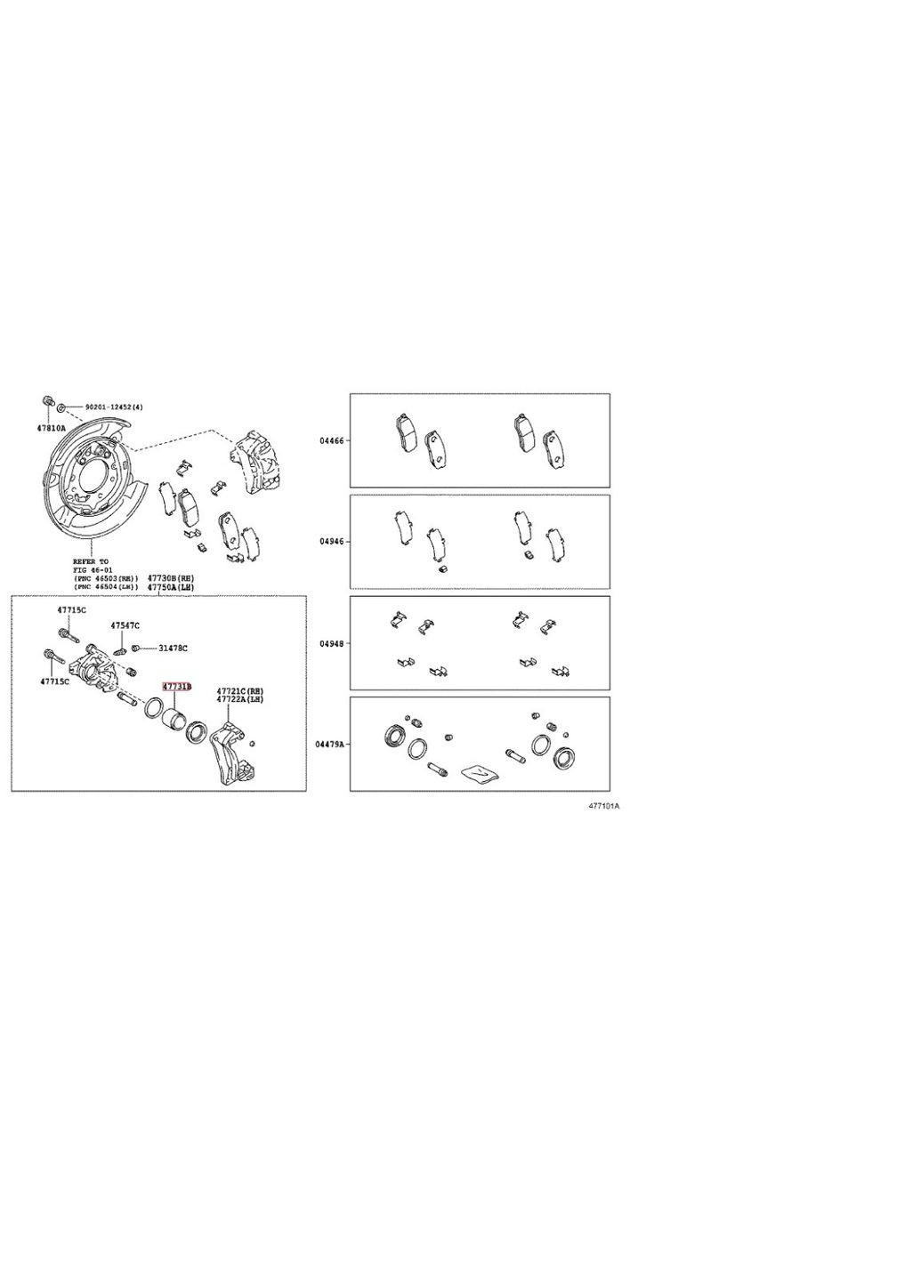 Поршень заднього гальмівного супорта T30FJ80E Ланд Крузер Лексус PAJERO Паджеро Вагон RBI (345738101)