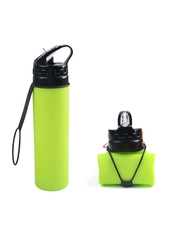 Складана силіконова пляшка FDA для води Пляшка із силікону 600 мл Зелена (226670) No Brand (363554711)