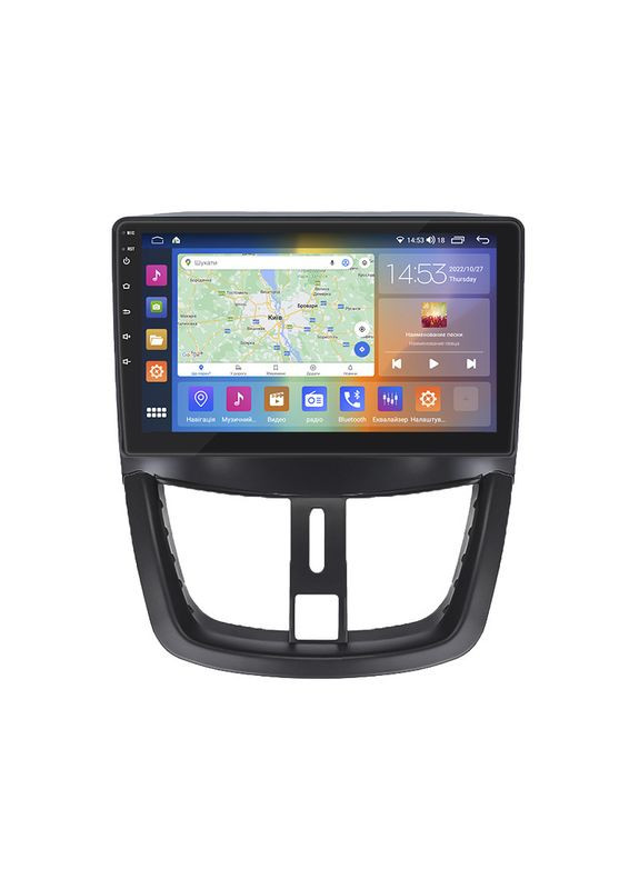 Штатна магнітола 9" для Peugeot 207 I 2006-2009 4/64 Gb CarPlay 4G Wi-Fi GPS Prime IPS 8 ядер Пежо 7 шт. Lesko (336193373)