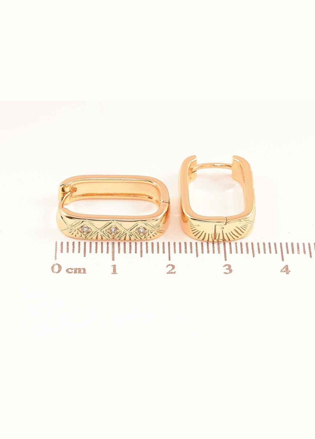 Серьги Позолота 18K колечка «Узор с кристаллами» 284223 Xuping Jewelry (356458258)