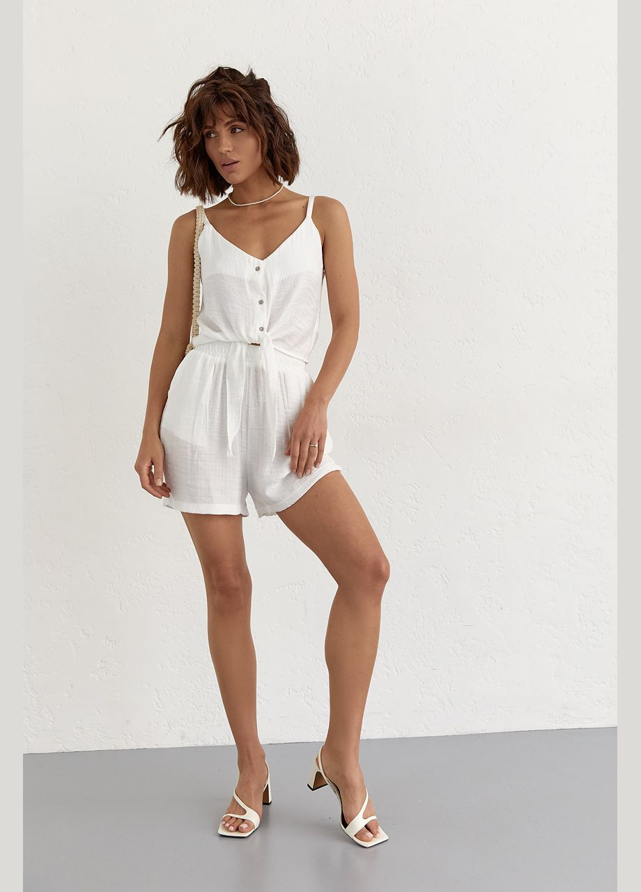 Жіночий костюм із шортами та топом на зав'язках Liton (296658538)