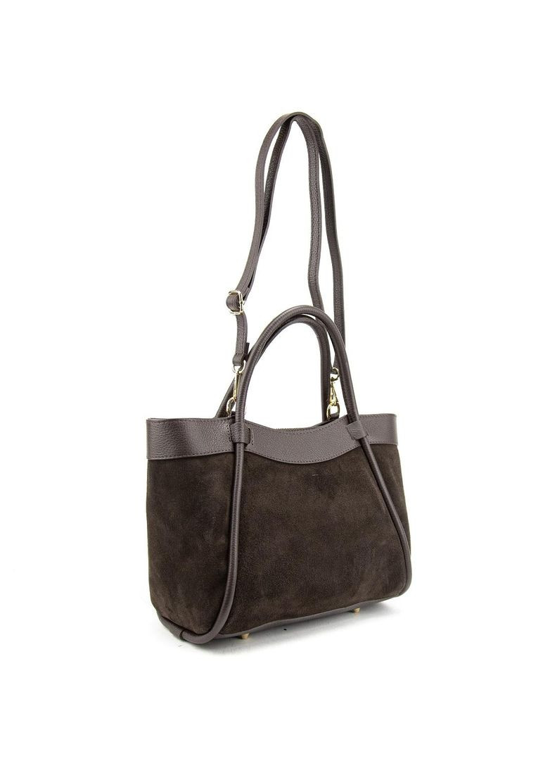 Сумка класична жіноча на плече з натуральної замші та шкіри флотар повсякденна Italy RoyalBag F-IT-7668T (362948016)