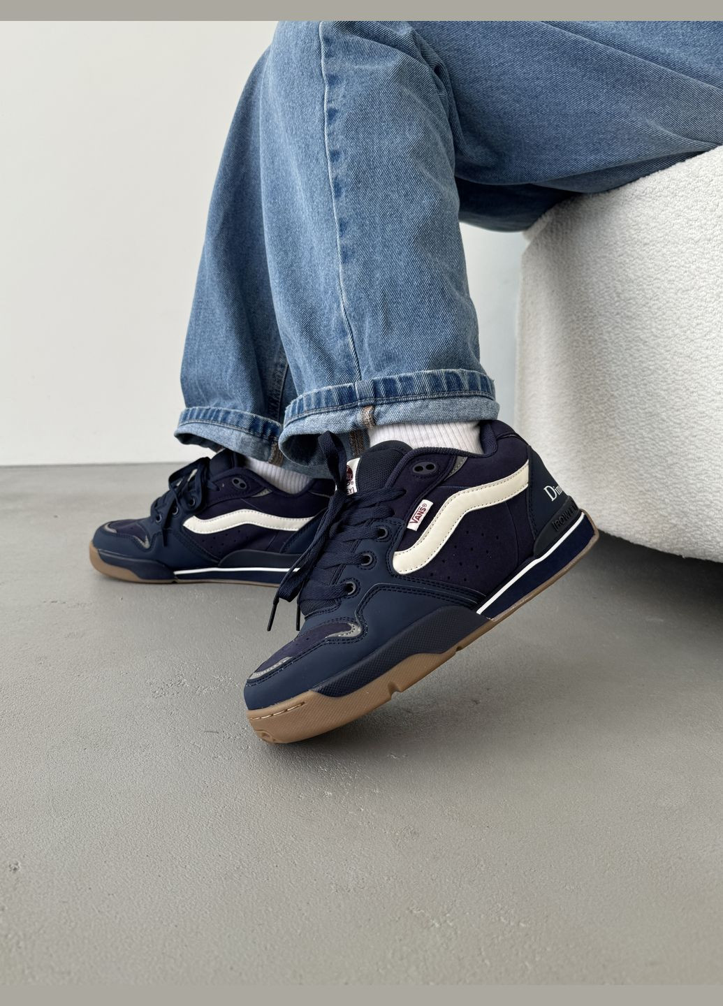 Кроссовки женские и мужские Vans Rowley XLT x Dime blue | Ванс Ровли ХТЛ синие No Brand синие демисезоны (316231468)