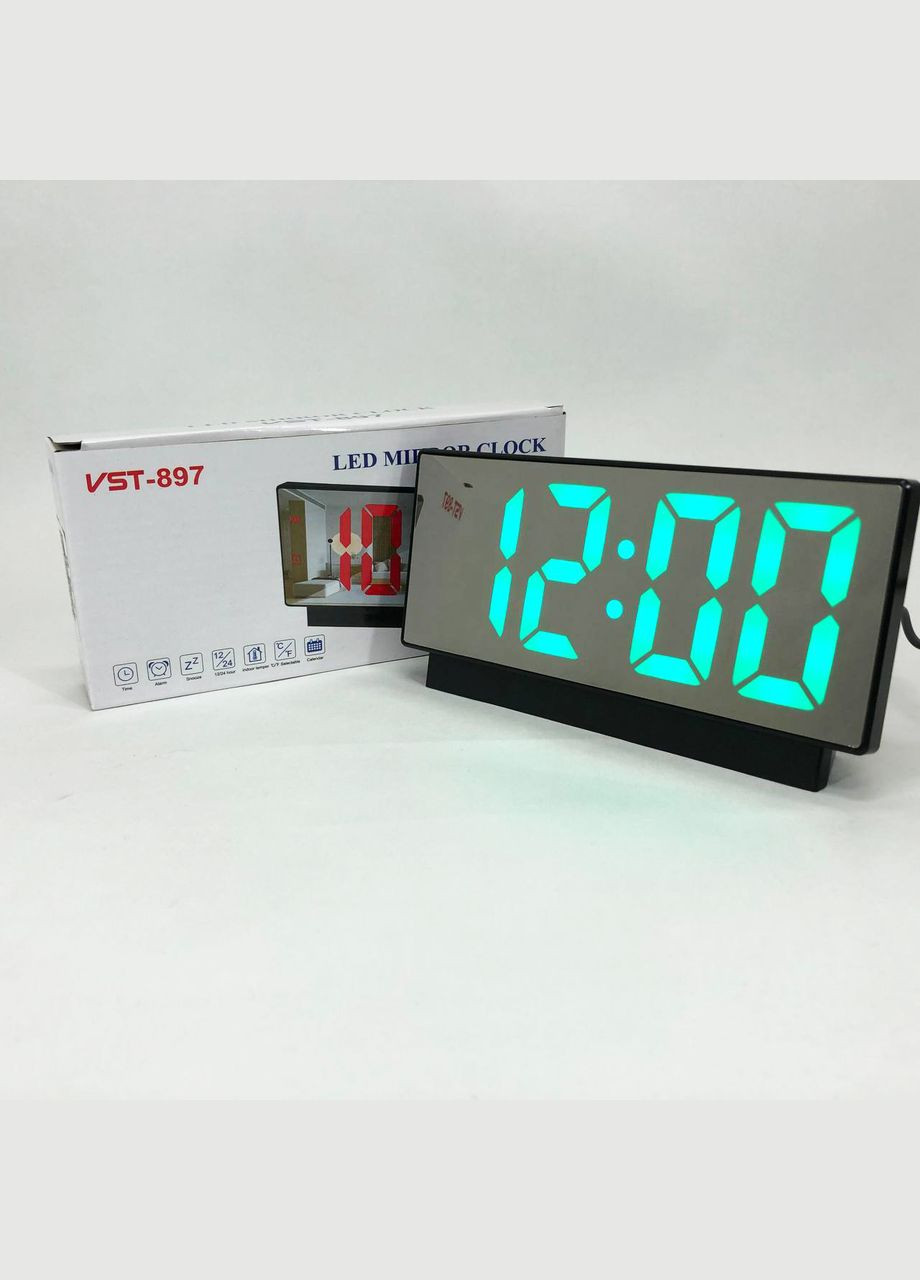 Електронний настільний LED годинник від USB -897-4 з будильником і термометром VST (372908654)