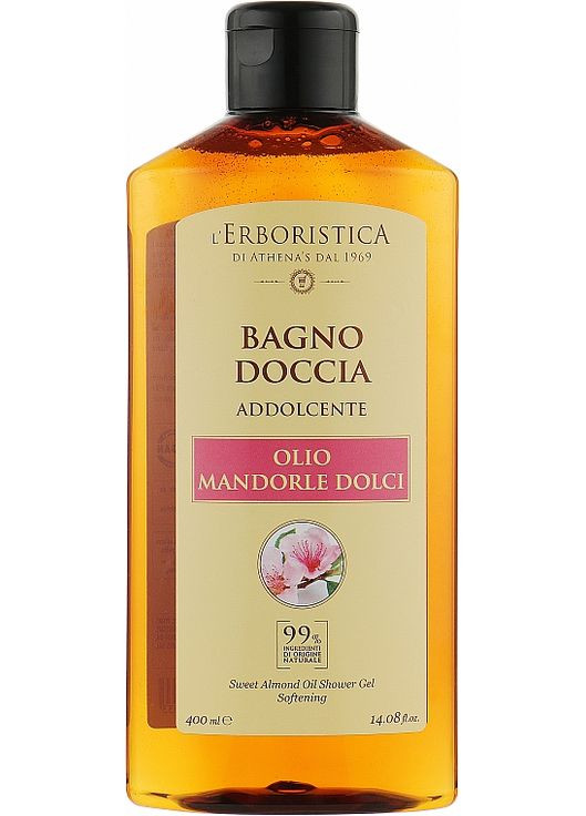 Гель для душа с маслом сладкого миндаля Erboristica Mousse Gel With Mandorle Dolci 400ml. Athena's (368605403)