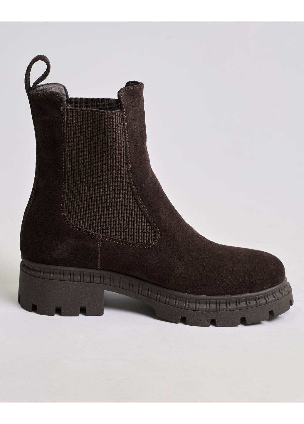 Зимние ботинки челси замша шерсть Marco из натуральной замши