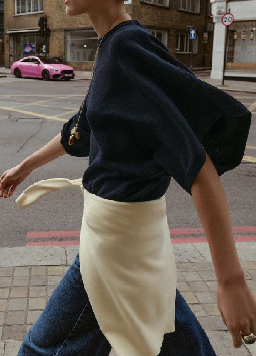 Темно-синий демисезонный свитер Zara