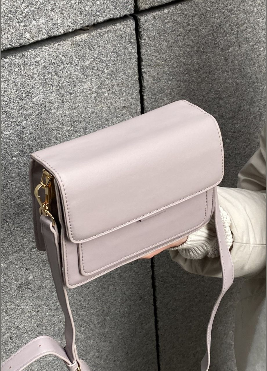 Жіноча сумка на ремінці крос-боді на три відділи лілова фіолетова No Brand (288537187)