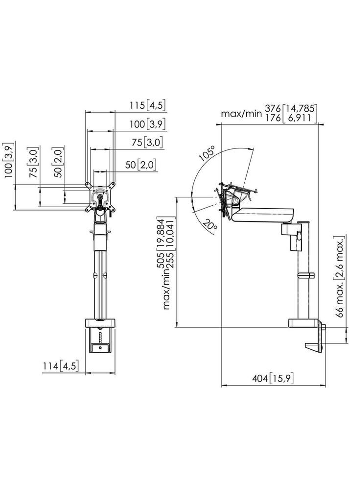 Крiплення настiнне MOMO 2127 Monitor Mount Motion Чорне Vogels (372465937)