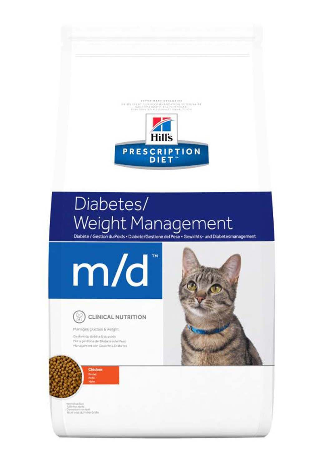 Лікувальний корм для кішок при цукровому діабеті ожирінні Prescription Diet Feline m/d з куркою 1.5 кг HILLS (286473025)