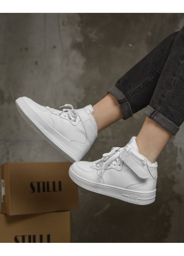 Зимние женские кроссовки Air white No Brand белые зима (359401569)