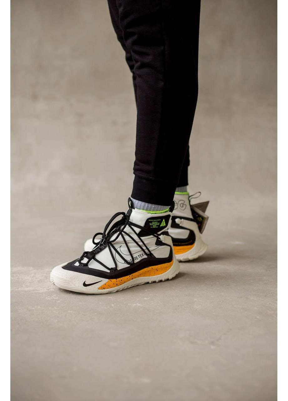 Білі Осінні кросівки чоловічі nike acg air terra antarktik gore-tex white orange найк асж аір зум No Brand