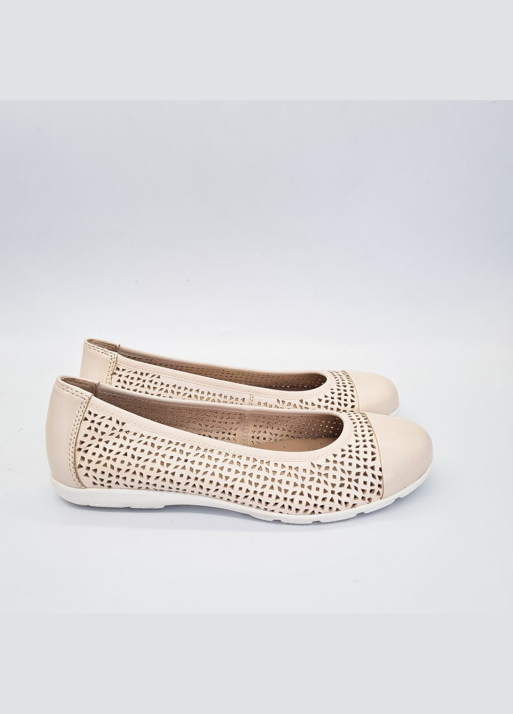 Жіночі балетки (р) шкіра 0-1-1-9-22151-42-140 Caprice | бежеві (328836792)