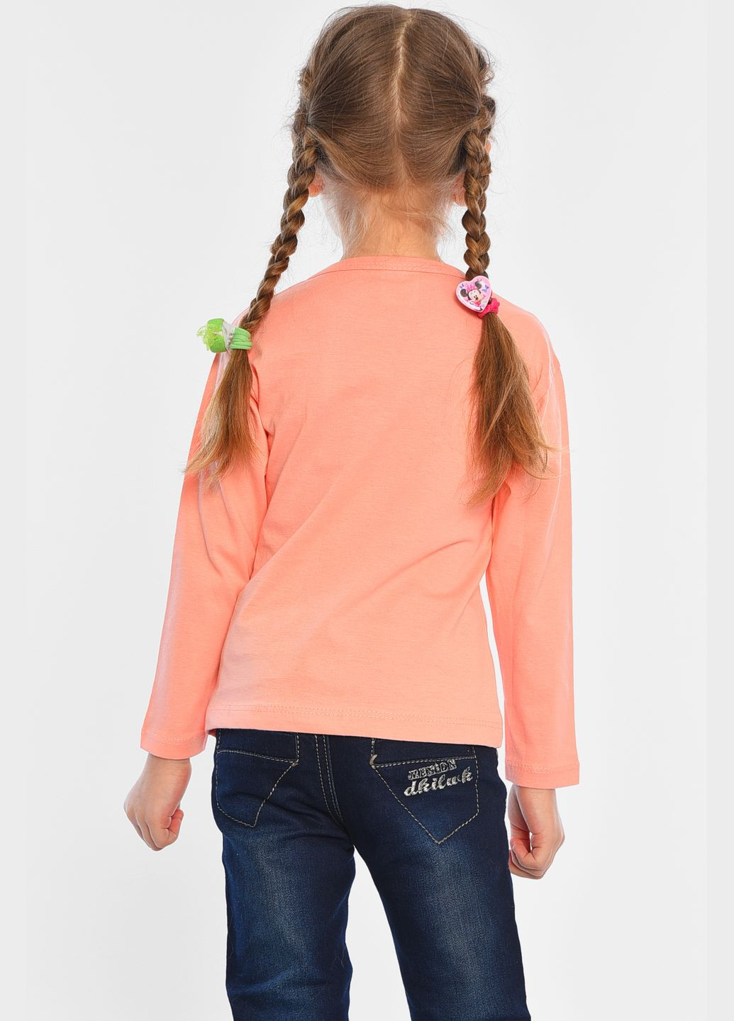 Лонгслів дитячий для дівчинки персикового кольору Let's Shop (316503303)