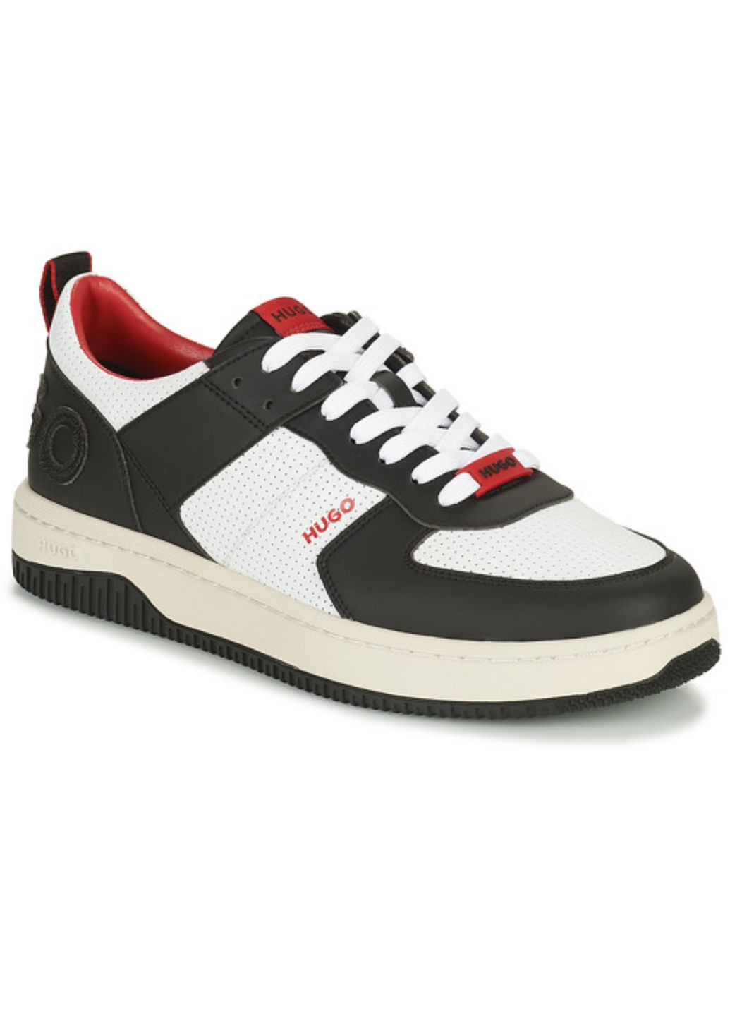 Черно-белые демисезонные кроссовки мужские Hugo Boss Kilian tenn