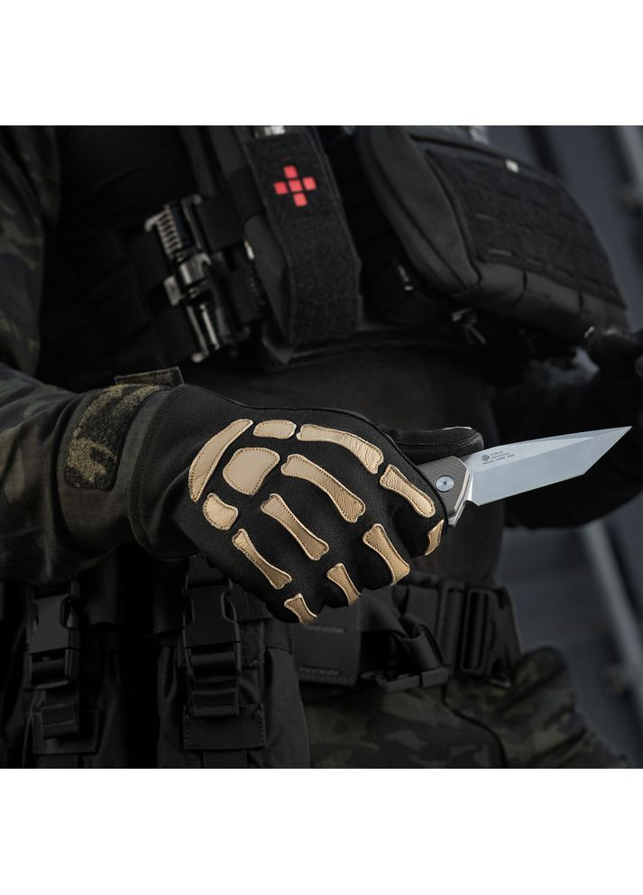 Рукавички Skeleton Nomex Чорний/Койот (00000005414) M-TAC (356486523)