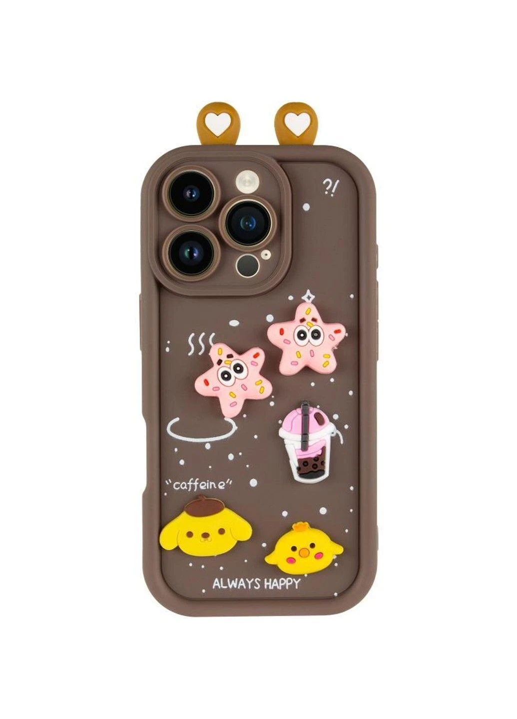 Чехол TPU Toys Case with Ears для Apple iPhone 16 Pro (6.3") Black No Brand (382781191)