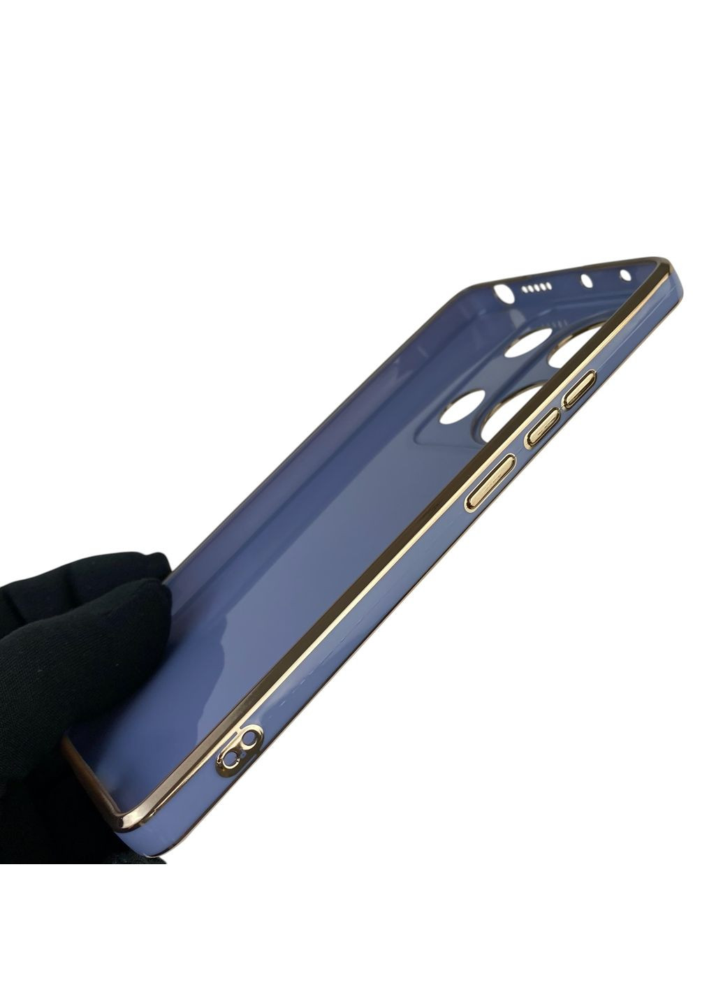 Чохол для Redmi Note 13 Pro 4G із захистом камери із золотою окантовкою на сяомі редмі нот 13 про синій gs1 Xiaomi (366233391)