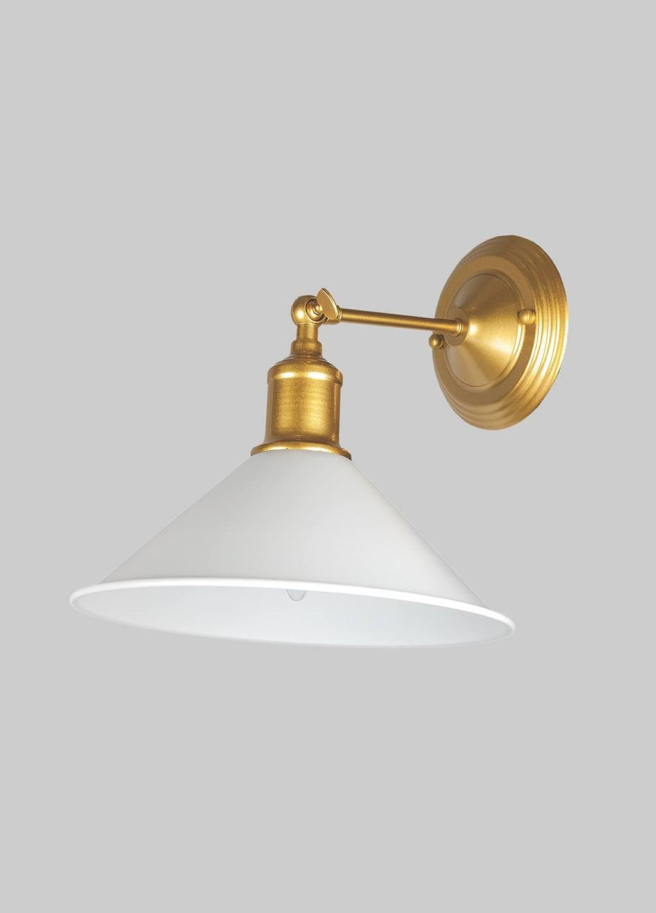 Біле бра із золотою основою (52-W839F-1 GD+WH) No Brand (370072496)