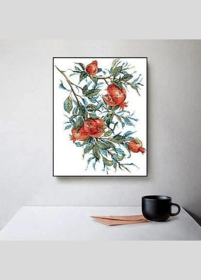 Набор для вышивания по нанесённой на канву схеме "Pomegranate". AIDA 14CT printed, 38*48 см Joy Sunday (313614632)