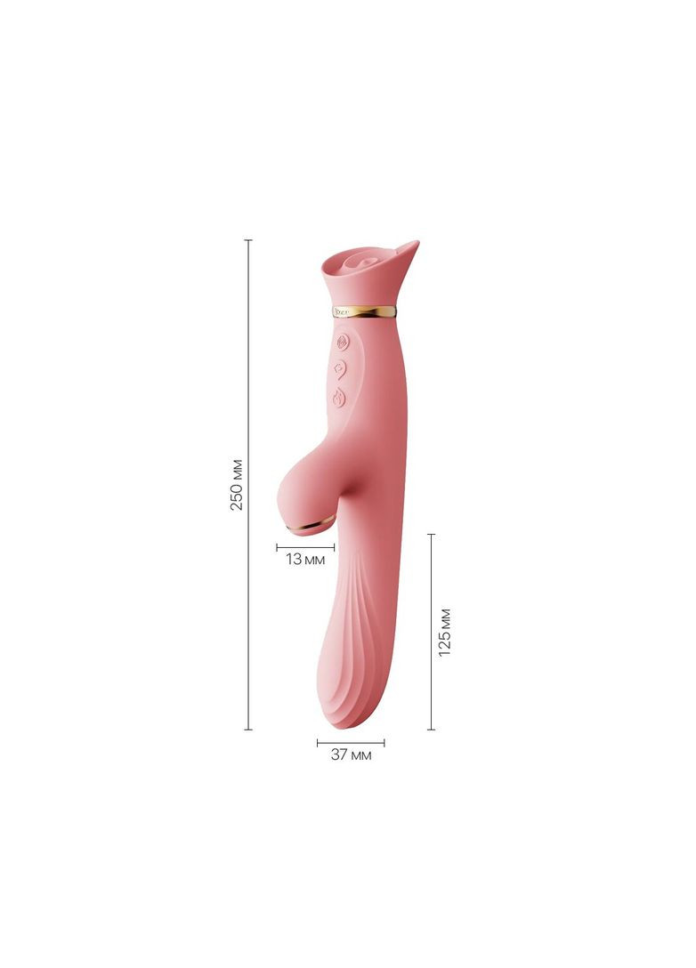 Вібратор з підігрівом та вакуумною стимуляцією клітора ROSE Vibrator Strawberry Pink - CherryLove Zalo (283251464)