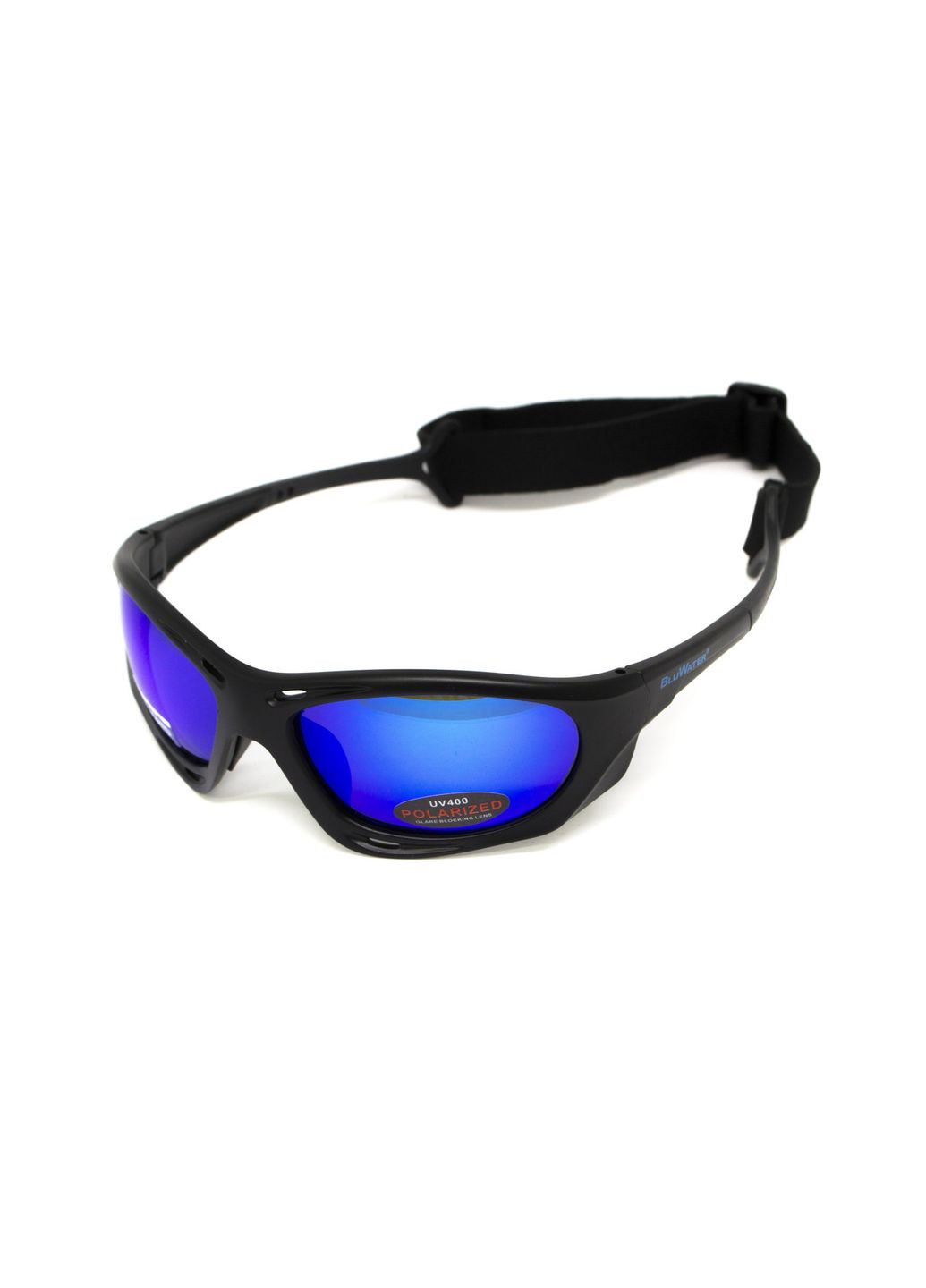 Очки поляризационные Hydro Polarized (G-Tech™ blue) Anti-Fog, синие зеркальные в черной оправе BluWater (370271289)