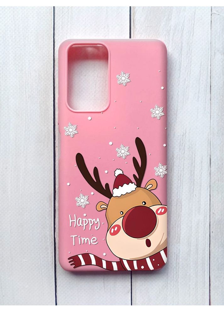 Матовый чехол на Xiaomi Redmi Note 10 Pro/10 Pro Max Розовый Зимний оленёнок (принт 155) CASE CONTROL (362970372)