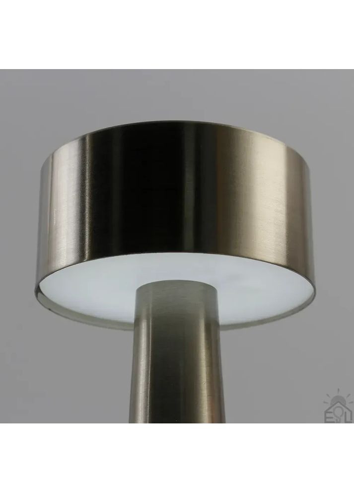 Настільна лампа сенсорна світлодіодна DOWN LIGHT з акумулятором 1200 mA Срібляста ESLLSE (365650667)