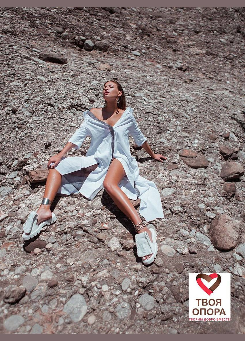 Білий повсякденний сукня Solh однотонна