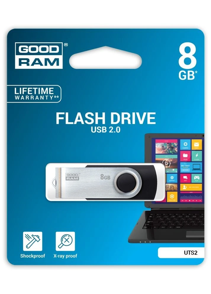 Флеш-драйв UTS2 8 GB TWISTER Чорний Goodram (402287206)
