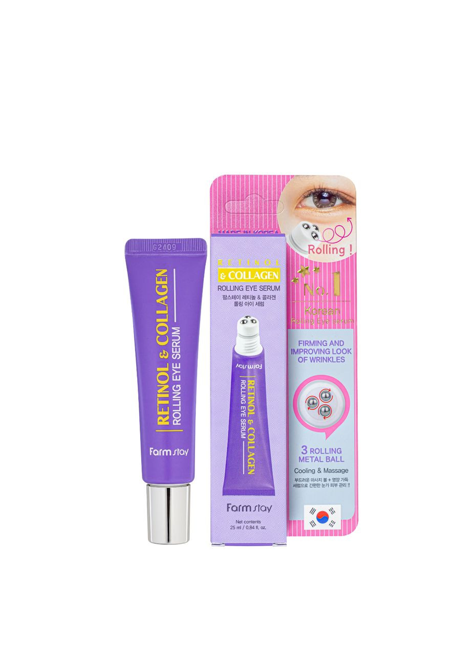 Сироватка-ролер для шкіри навколо очей з ретинолом і колагеном 25 мл FarmStay (324211150)