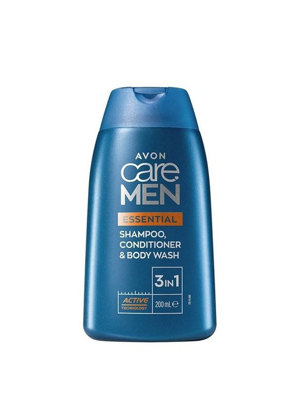 Комплексное средство «Основной уход» 3-в-1: шампунь, ополаскиватель и гель для душа, 200 мл (Польша) Avon (334718347)