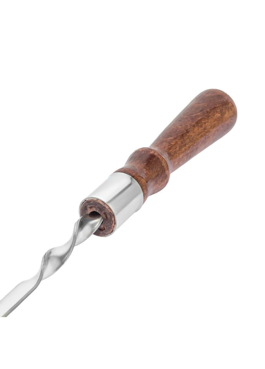 Набір шампурів із харчової нержавіючої сталі 74 см із дерев'яною лакованою ручкою (товщина 2 мм) 6 штук Woodly (355341934)