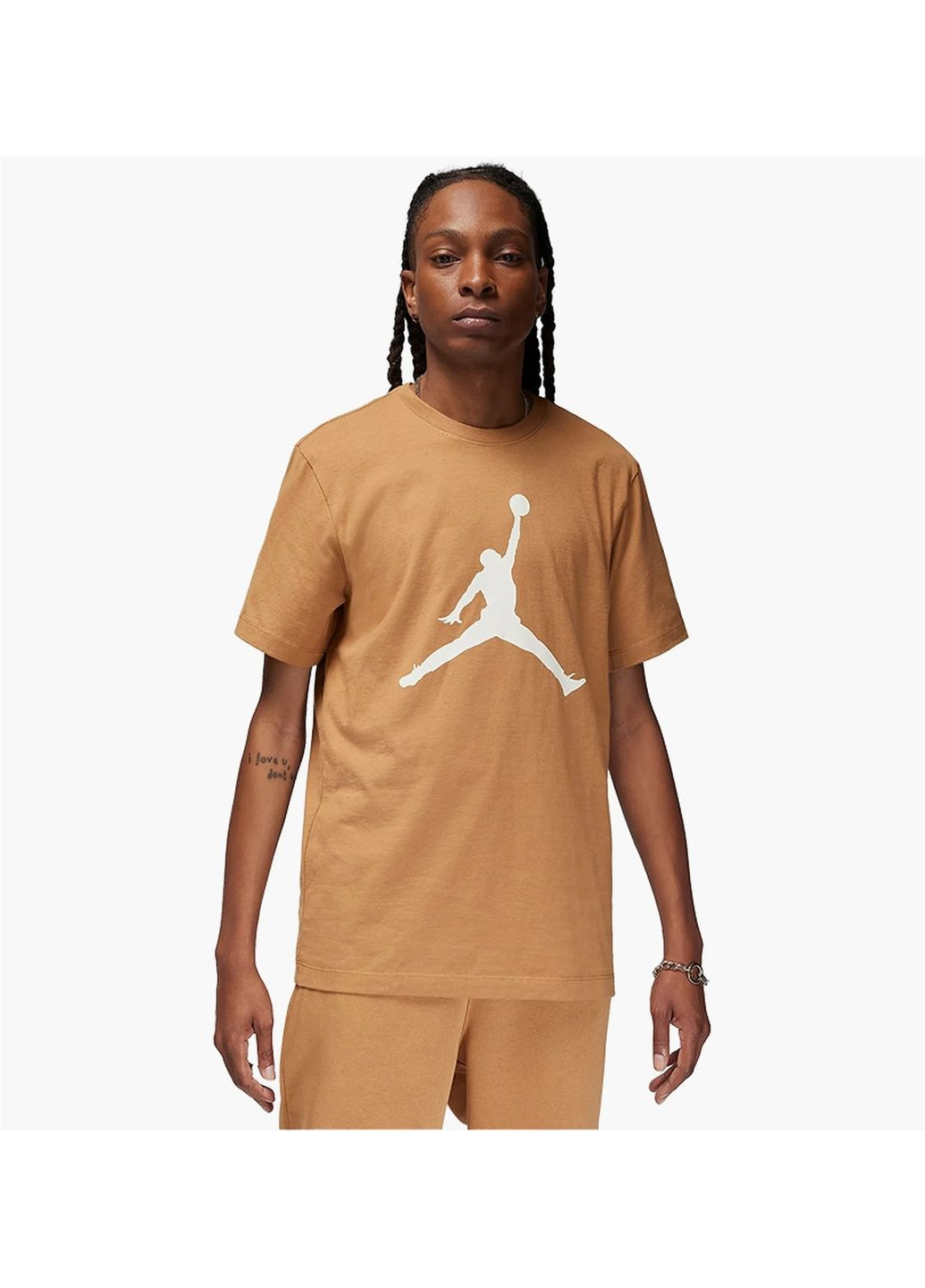 Коричневая футболка мужская jumpman t-shirt brown Air Jordan