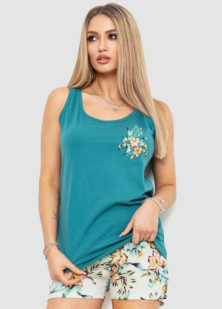 Смарагдова всесезон піжама жіноча Fashion