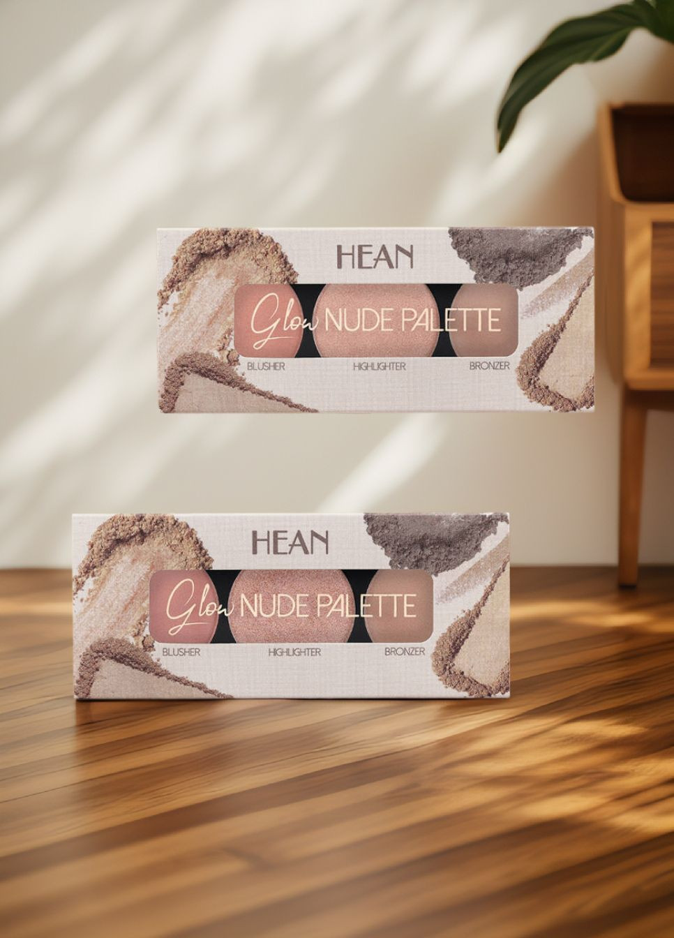 Палетка для контурингу обличчя Glow Nude Palette Sunglow, 9 г Hean Face (325490772)