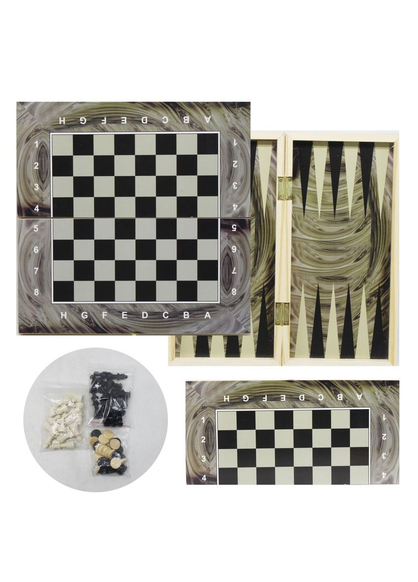 Игра 2 в 1 (шахматы и нарды) на деревянной доске MIC (290136024)