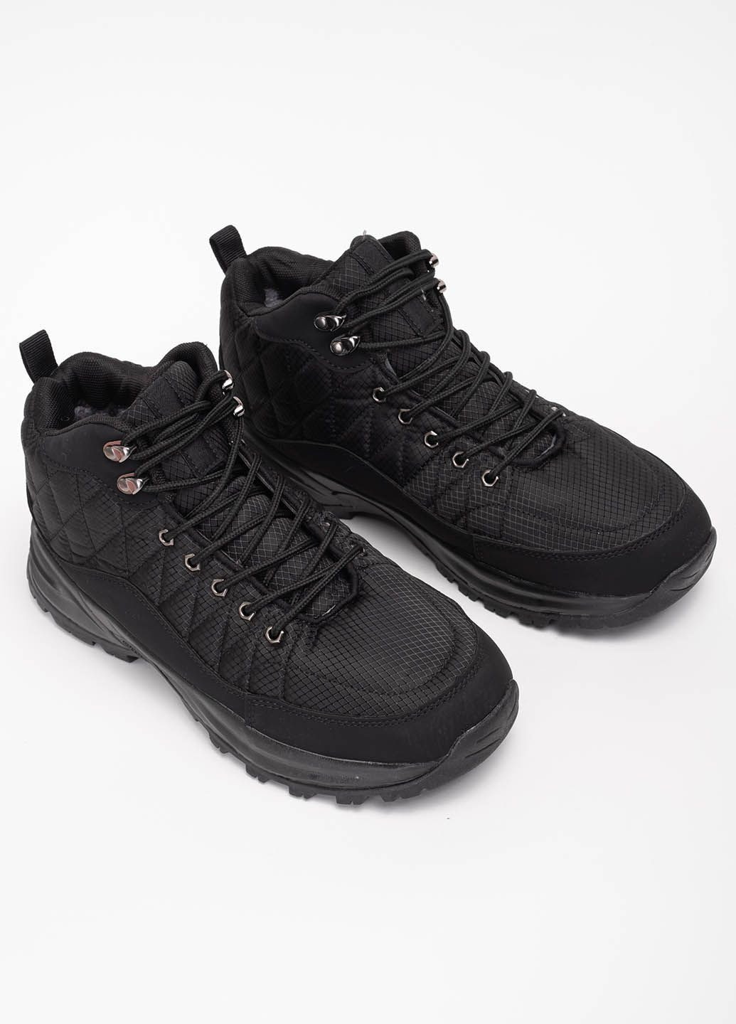 Черные зимние ботинки мужские a9002-8 черные зимние 342365 Power