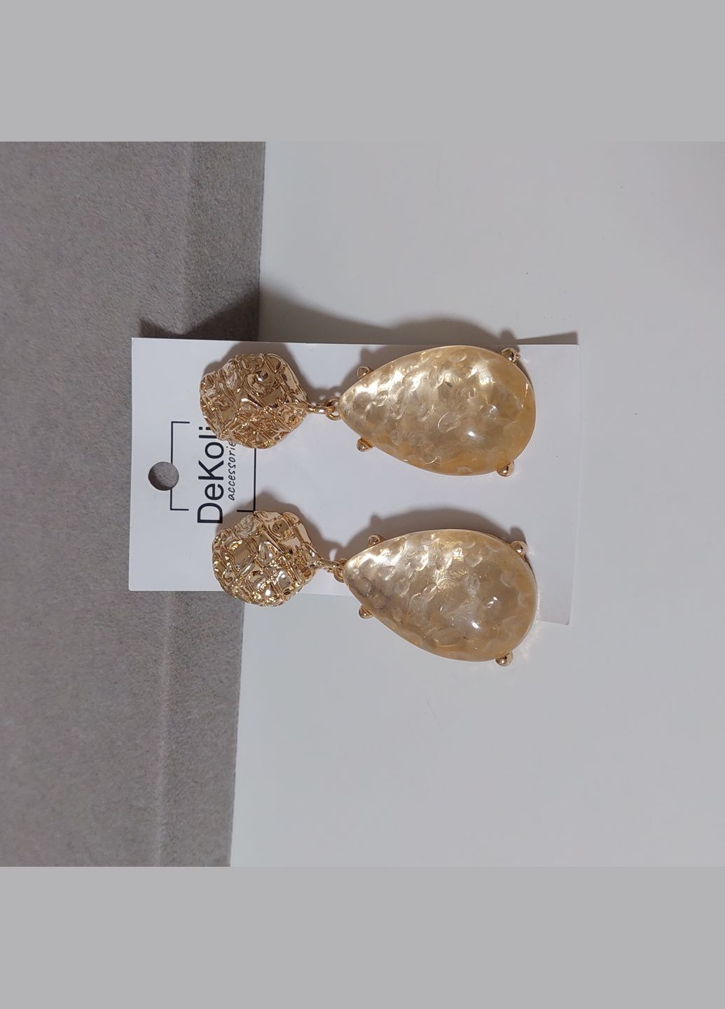 Сережки краплі масивні вечірні BS044 DeKolie (332622491)