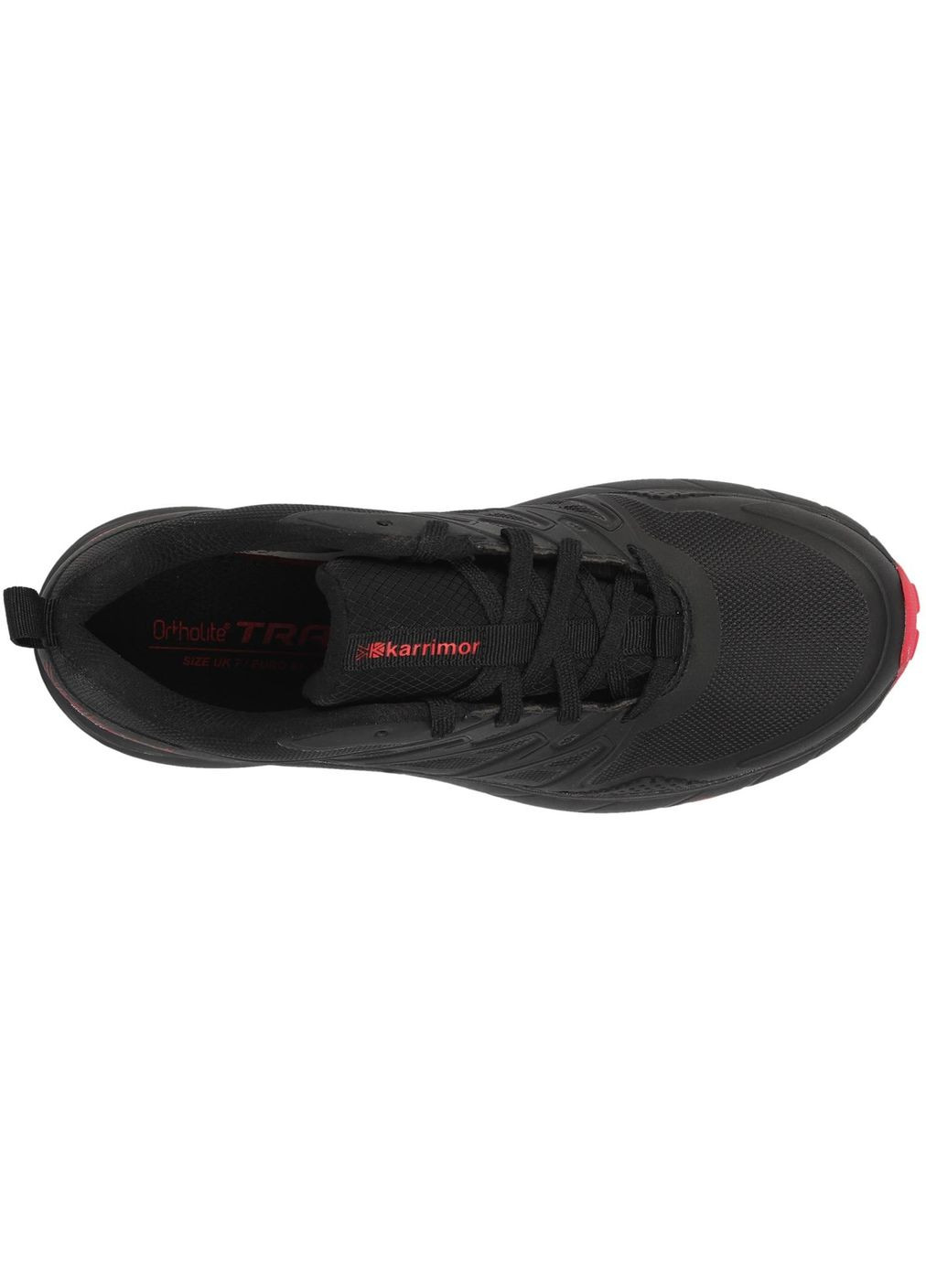 Черные кроссовки caracal waterproof trail running shoes mens black/red 9(43) Karrimor