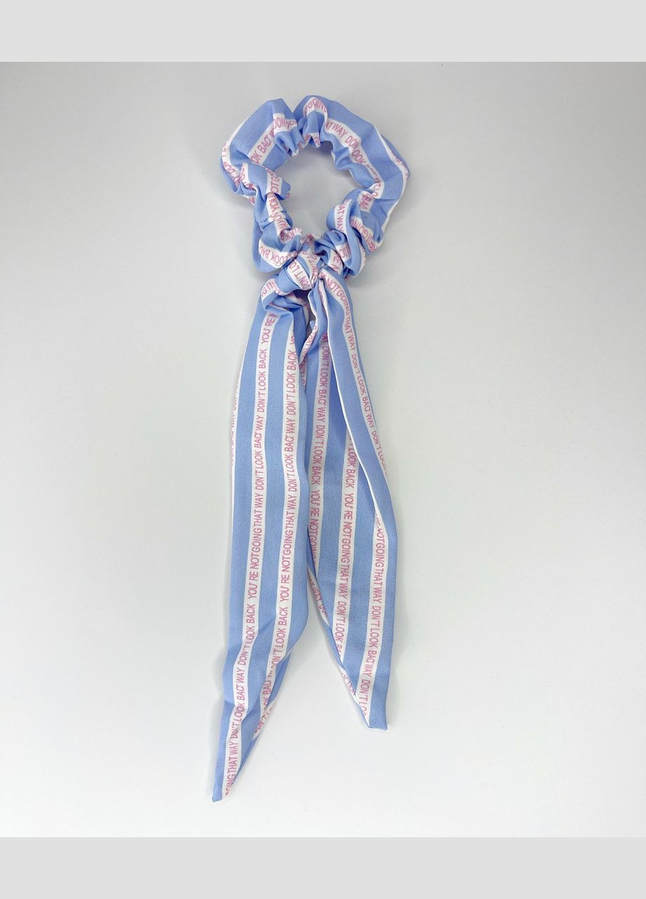 Гумка для волосся Резинка твіллі в смужку Блакитний 8 х 30 см Finding (333707904)