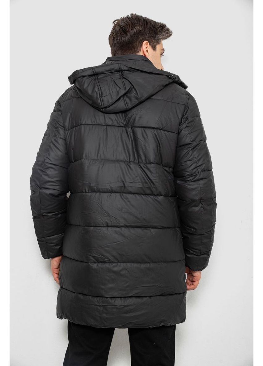 Черная зимняя куртка мужская зимняя удлиненная, 244rh76-15 Ager